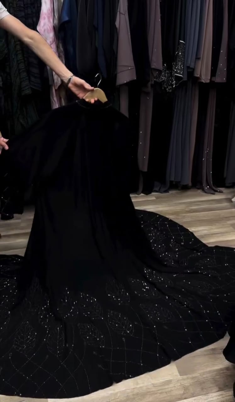 Dubai Cherry Fabric 1 Part Abaya